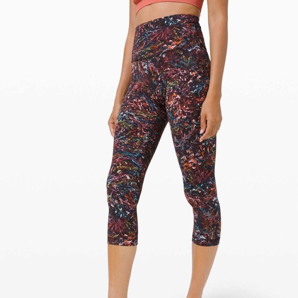 LULULEMON black foliage align crop legging